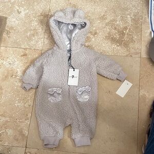 7 For All Mankind Soft Gray Kids Footie